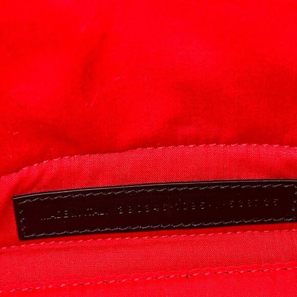 Balenciaga Red Gray Wool Plaid Cabas Convertible Small Tote - Picture 7 of 9